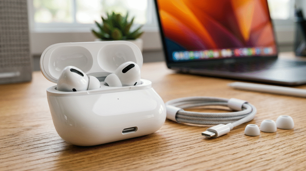 אוזניות AirPods Pro דור 2 עם חיבור USB-C