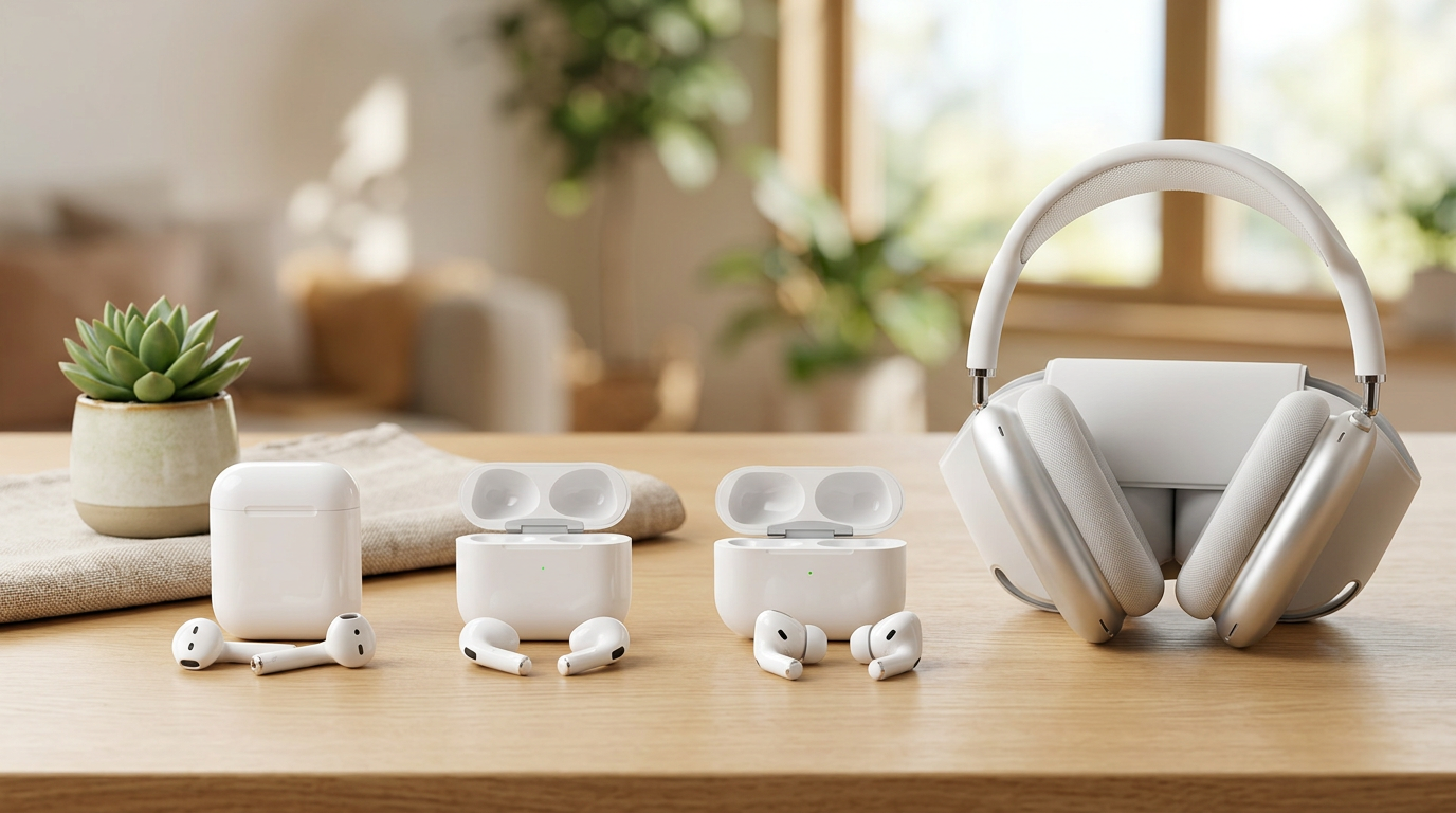 השוואת דגמי AirPods שונים של אפל: AirPods 2, AirPods 3 ו-AirPods Pro 2